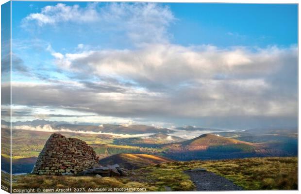 Cairn Pica, Brecon Beacons Canvas Print by Kevin Arscott