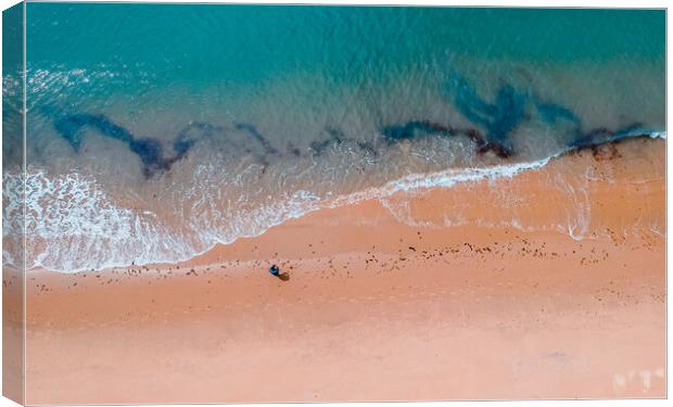 aerial view of wando beach in wando Canvas Print by Ambir Tolang
