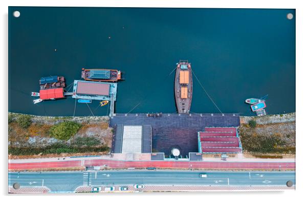 aerial view of yangsan river Acrylic by Ambir Tolang