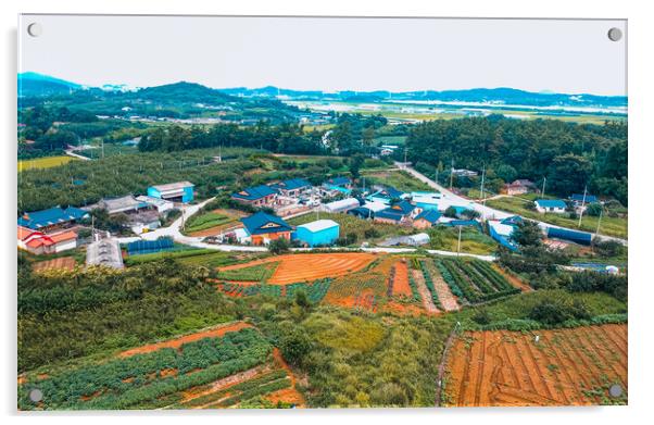 aerial view of yangsan village Acrylic by Ambir Tolang