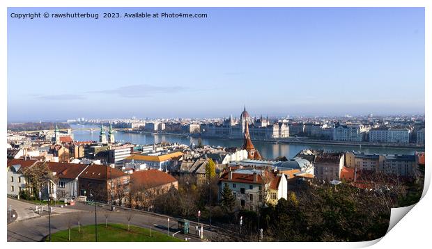 Budapest Skyline  Print by rawshutterbug 