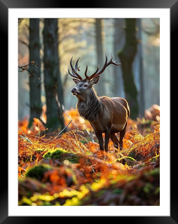 Scottish Red Deer Stag Framed Mounted Print by Steve Smith