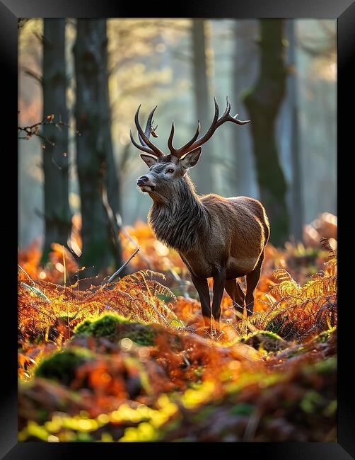 Scottish Red Deer Stag Framed Print by Steve Smith