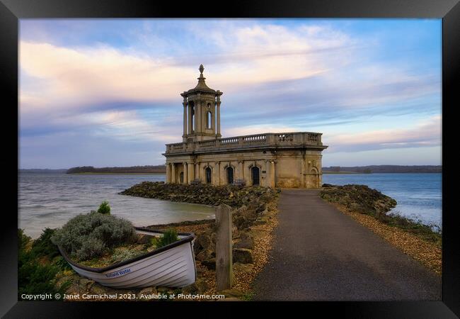 Early Morning at Rutland Water Framed Print by Janet Carmichael