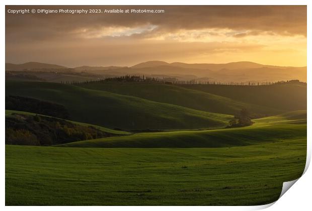 Tuscan Sunrise Print by DiFigiano Photography