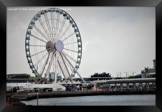 Ferris wheel in Hong Kong Framed Print by Stan Lihai