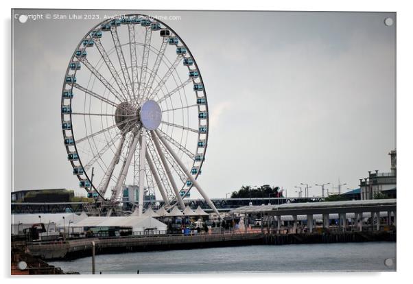 Ferris wheel in Hong Kong Acrylic by Stan Lihai