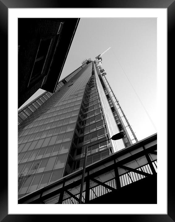 Looking Up At The Shard Framed Mounted Print by Karen Martin