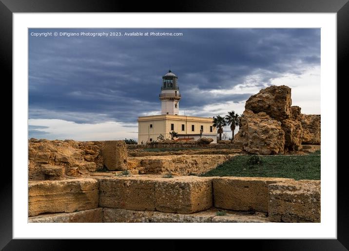 Capo Colonna Lighthouse Framed Mounted Print by DiFigiano Photography