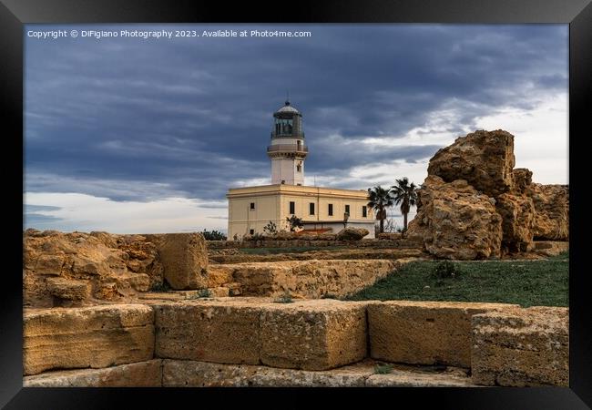 Capo Colonna Lighthouse Framed Print by DiFigiano Photography