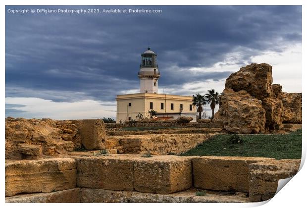 Capo Colonna Lighthouse Print by DiFigiano Photography