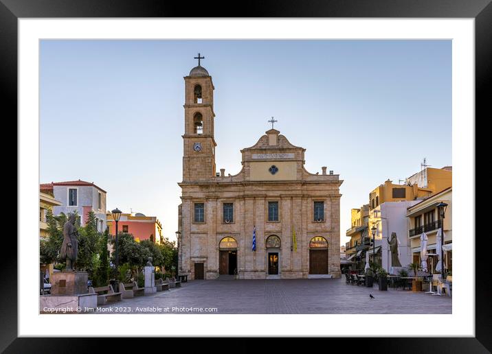 Chania Cathedral, Crete Framed Mounted Print by Jim Monk