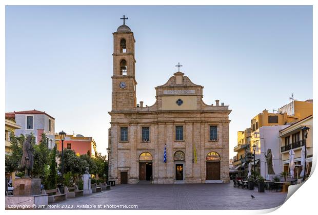 Chania Cathedral, Crete Print by Jim Monk