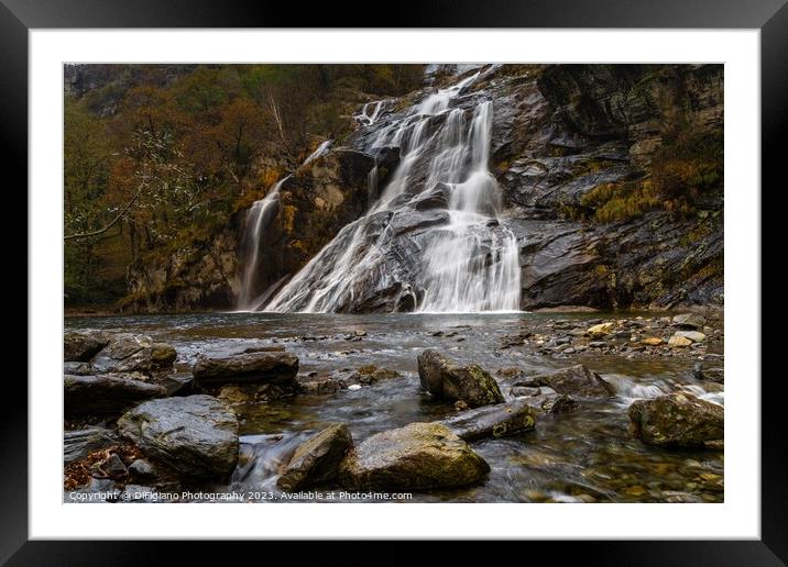 Cascata delle Sponde Framed Mounted Print by DiFigiano Photography