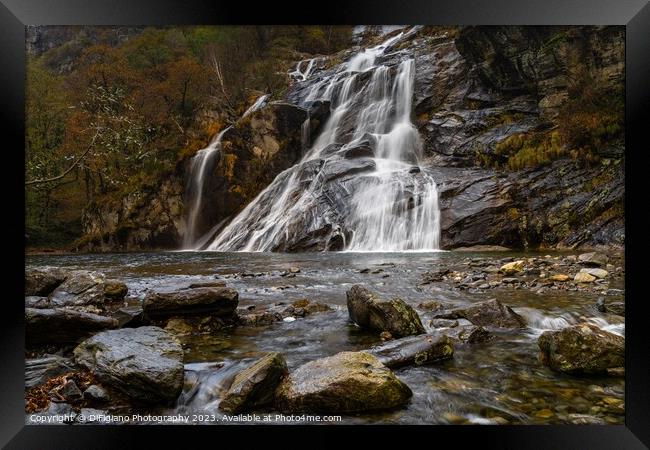 Cascata delle Sponde Framed Print by DiFigiano Photography