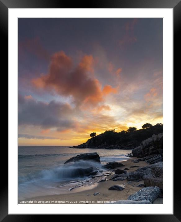 Cavoli Beach Sunset Framed Mounted Print by DiFigiano Photography