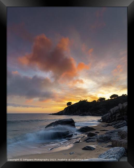 Cavoli Beach Sunset Framed Print by DiFigiano Photography