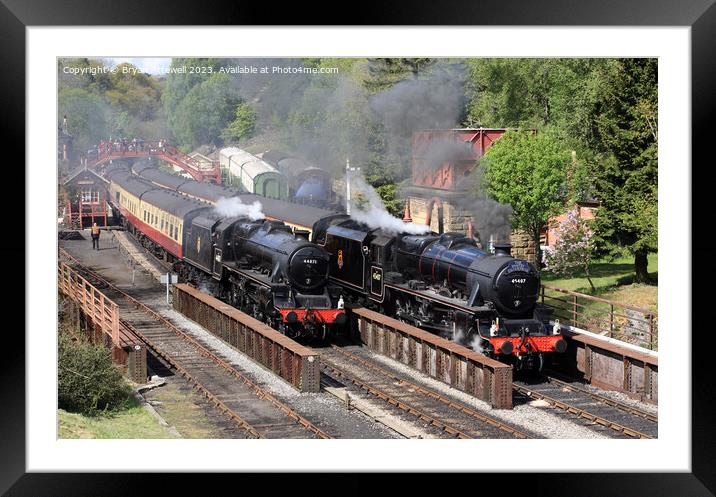 Steam Trains at Goathland Framed Mounted Print by Bryan Attewell