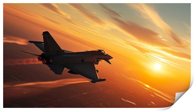 Eurofighter Typhoon ~ Into the Sunset Print by T2 