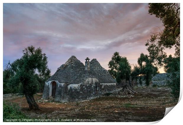 Valle d'Itria Sunrise Print by DiFigiano Photography