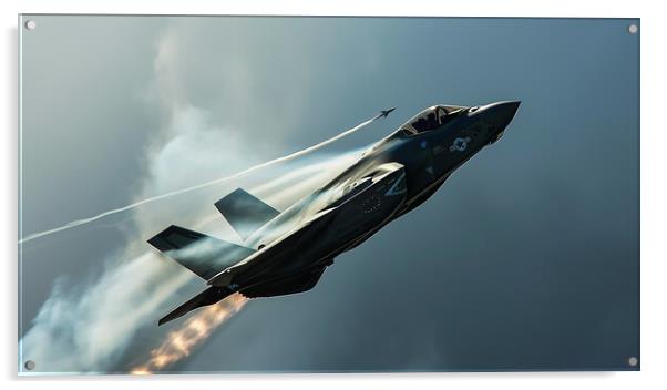 F-35 Lightning II in Combat Action Acrylic by T2 