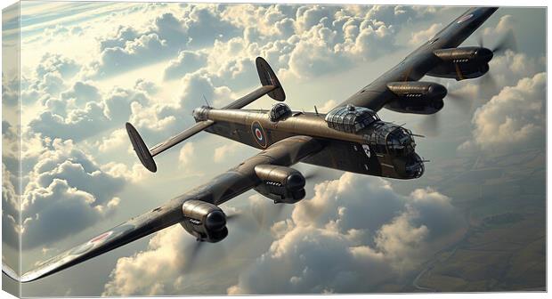 Avro Lancaster British Heavy Bomber Canvas Print by T2 