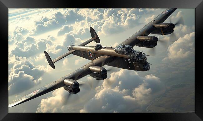 Avro Lancaster British Heavy Bomber Framed Print by T2 