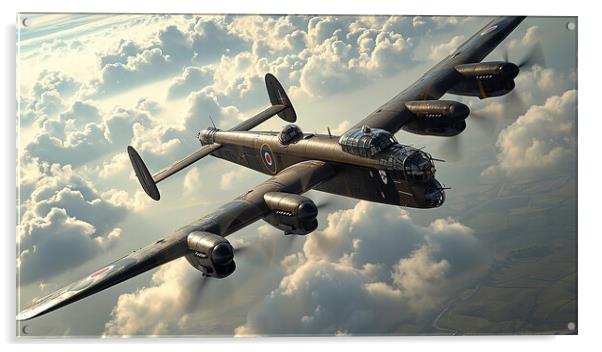 Avro Lancaster British Heavy Bomber Acrylic by T2 