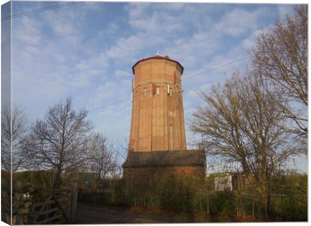 The Water Tower at Linton Canvas Print by Simon Hill