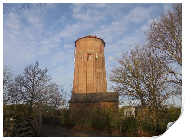 The Water Tower at Linton Print by Simon Hill