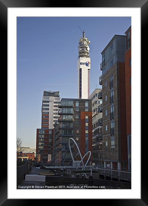 Birmingham's BT tower Framed Mounted Print by Steven Plowman