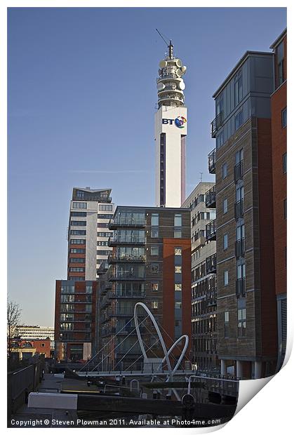 Birmingham's BT tower Print by Steven Plowman