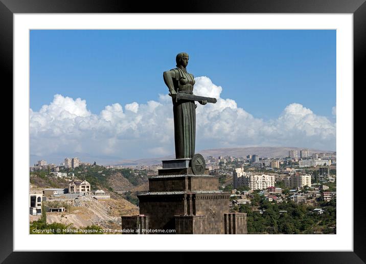 Mother Armenia Statue  Framed Mounted Print by Mikhail Pogosov