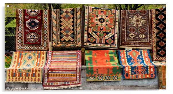 Ancient Armenian carpets pattern. Acrylic by Mikhail Pogosov