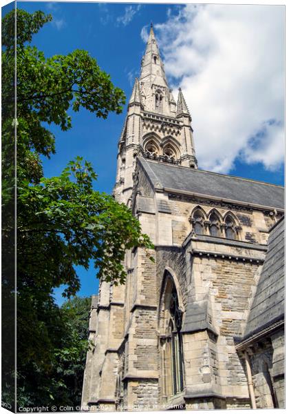 All Souls Church Spire, Halifax Canvas Print by Colin Green