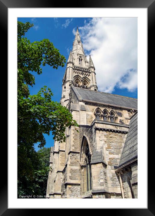 All Souls Church Spire, Halifax Framed Mounted Print by Colin Green