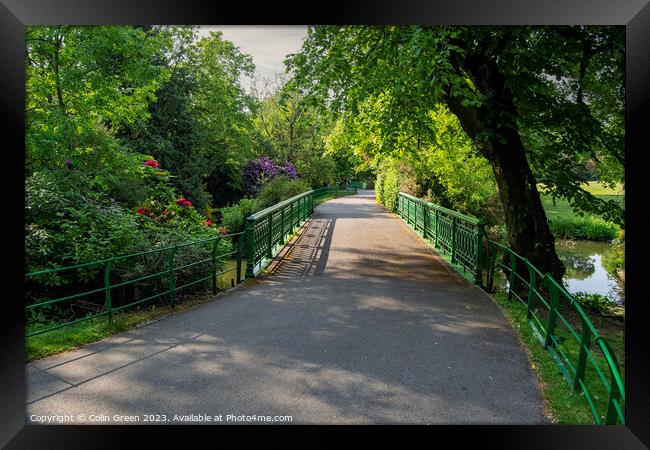 Cast Iron Bridge at People's Park, Halifax Framed Print by Colin Green