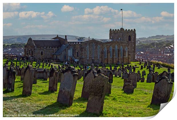 St Mary's Church, Whitby Print by Colin Green