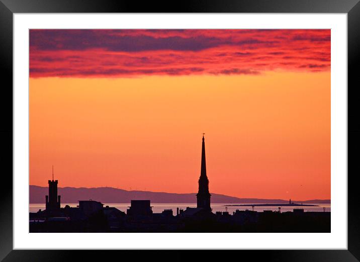 Auld Ayr town architecture at sunset Framed Mounted Print by Allan Durward Photography