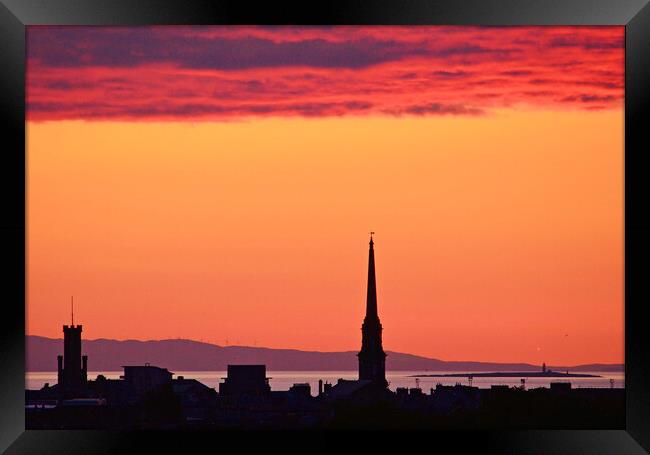 Auld Ayr town architecture at sunset Framed Print by Allan Durward Photography