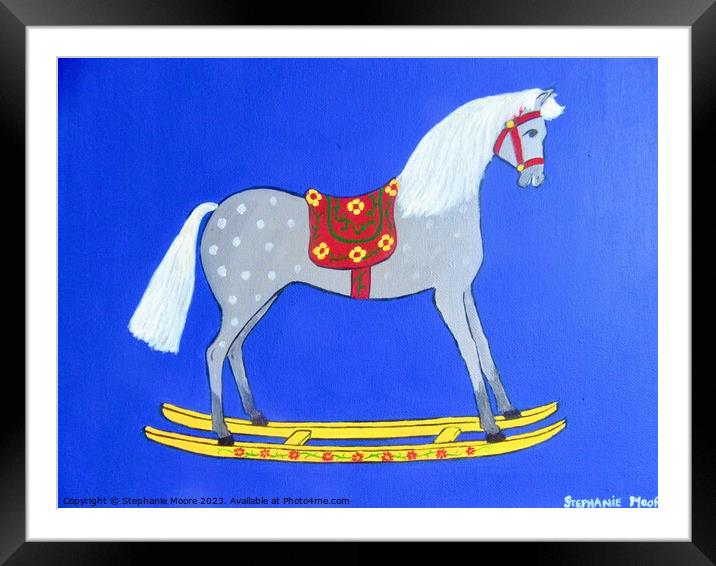 Rocking Horse Framed Mounted Print by Stephanie Moore