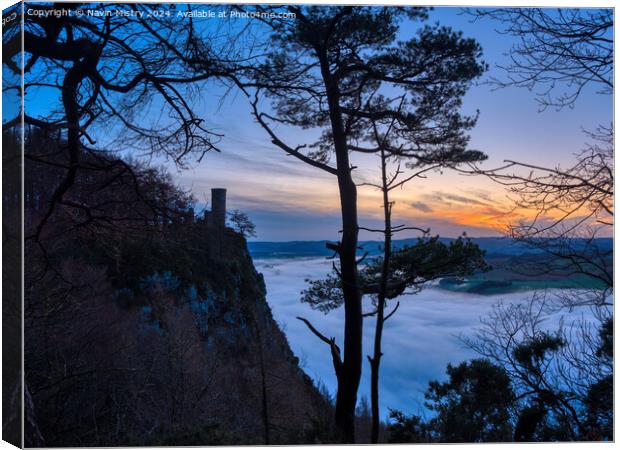 Sunrise over Kinnoull Hill, Perth Canvas Print by Navin Mistry