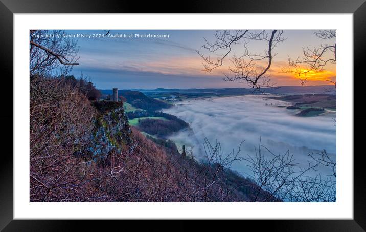 Kinnoull Hill Perth Perthshire Scotland Sunrise  Framed Mounted Print by Navin Mistry