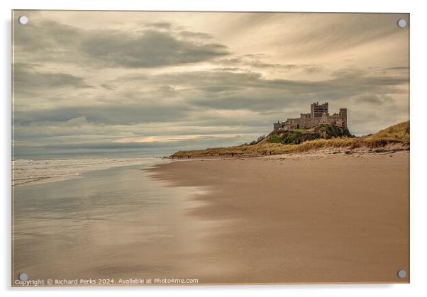 Storm Clouds over Bamburgh Castle Acrylic by Richard Perks