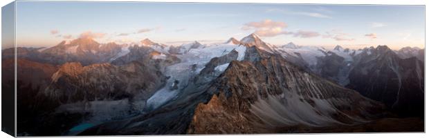 Dent Blanche Mountain Moiry Glacier sunset Pennine Alps Swiss Alps Canvas Print by Sonny Ryse
