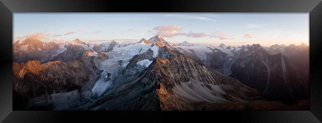 Dent Blanche Mountain Moiry Glacier sunset Pennine Alps Swiss Alps Framed Print by Sonny Ryse