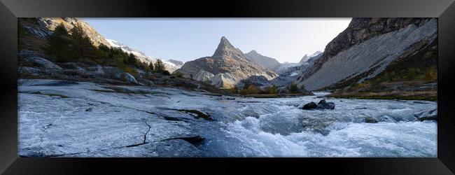 Ferpecle Glacier Val d'Hérens valley Pennine Alps Switzerland  Framed Print by Sonny Ryse