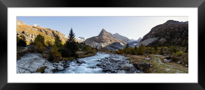Ferpecle Glacier Val d'Hérens valley Pennine Alps Switzerland Framed Mounted Print by Sonny Ryse