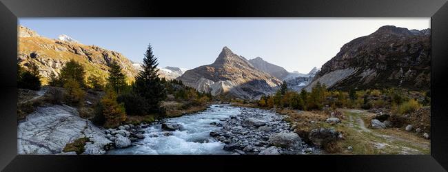 Ferpecle Glacier Val d'Hérens valley Pennine Alps Switzerland Framed Print by Sonny Ryse