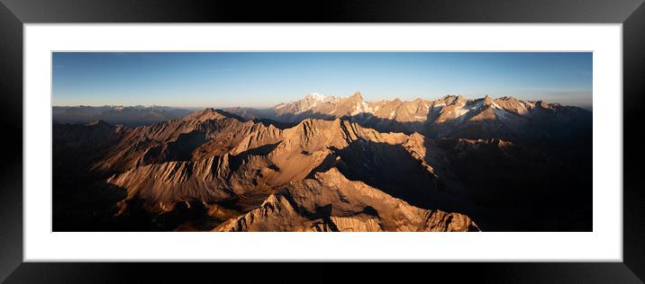 Great St Bernard Pass Mont Fourchon Switzerland Italian border Framed Mounted Print by Sonny Ryse